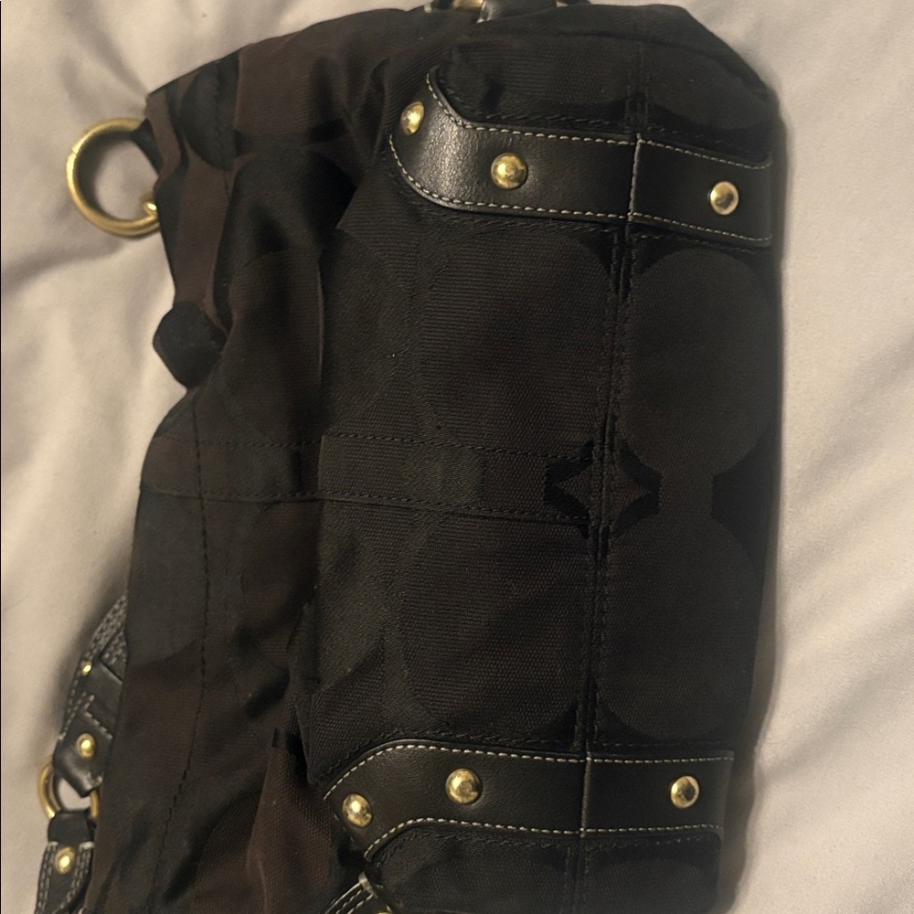 Black & Gold Coach Bag - Picture 8 of 9
